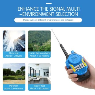 1 Pair Intelligent Wireless Call Walkie-Talkie Remote Dialogue Interactive Children Toys(Blue)