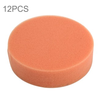 12 PCS Car Wax Sponge Round Sponge High-density Sponge,Size:9.8*9.8cm