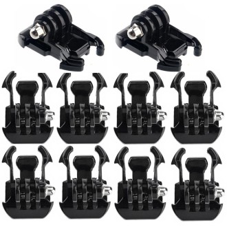 10 PCS ST-06 Basic Strap Mount Surface Buckle for GoPro Hero12 Black / Hero11 /10 /9 /8 /7 /6 /5, Insta360 Ace / Ace Pro, DJI Os