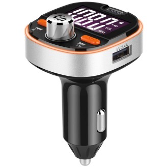 BC53 Wireless Car MP3 Player 5.0 FM Transmitter Colored Ambient Lights Hands-free Car Charger