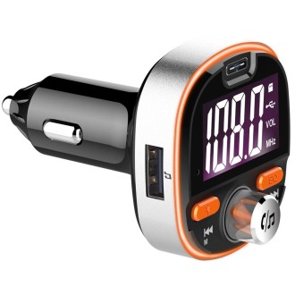 BC53 Wireless Car MP3 Player 5.0 FM Transmitter Colored Ambient Lights Hands-free Car Charger