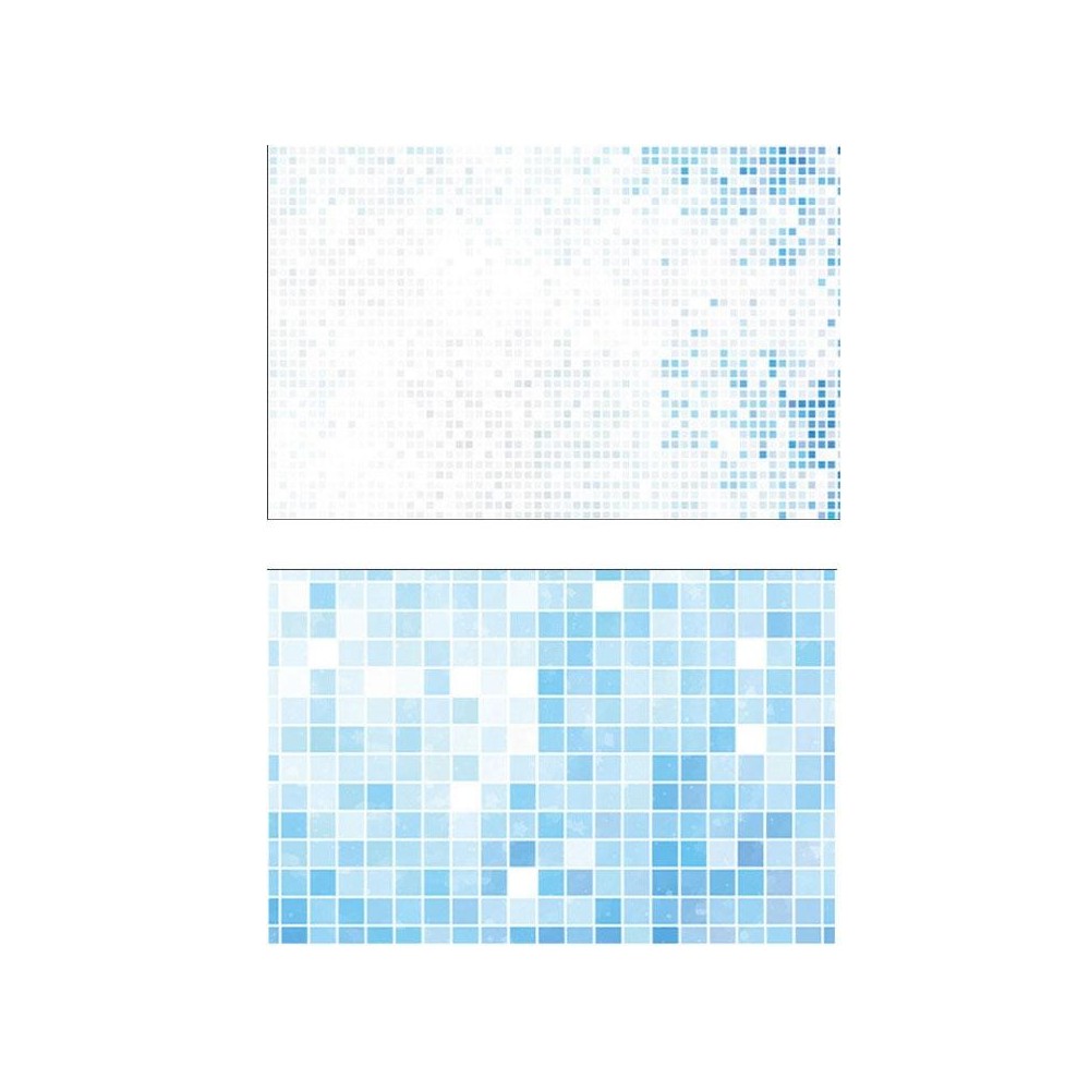 3D Double-Sided Matte Photography Background Paper(Blue Square)