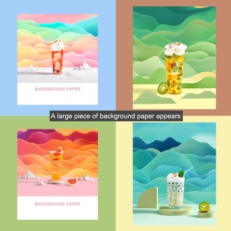 3D Double-Sided Matte Photography Background Paper(Blue Square)