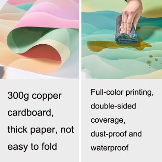 3D Double-Sided Matte Photography Background Paper(Blue Square)