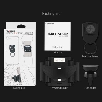 JAKCOM SH2 Smart Holder Set Car GPS Phone Holder Mount Desktop Stand Armband