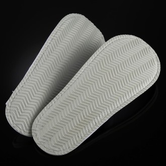 10 Pairs Hotel Supplies Portable Disposable Travel Slippers, Length: 26cm(White)