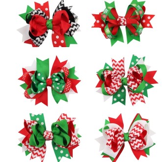 Swallowtail Butterfly Knot Christmas Hairpin Christmas Headdress for Children