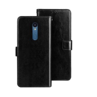 For Sharp Rouvo V idewei Crazy Horse Texture Leather Phone Case with Holder(Black)