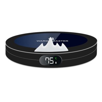 USB Intelligent Constant Temperature Automatic Heating Coaster(Northern Hemisphere Black)