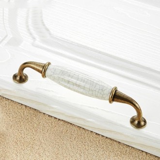 5025_128 Ceramic Crack Closet Cabinet Handle Pitch: 128mm