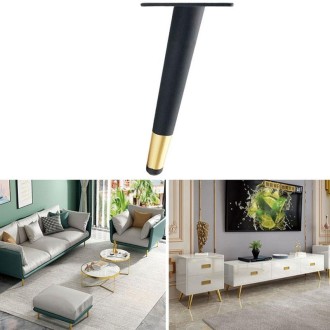 LH-ZT-0001 Cone Round Tube Furniture Support Legs, Style: Oblique Cone Height 30cm(Black Gold)