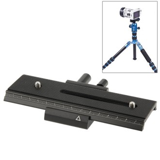 2-way Macro Focus Rail Slider Long-type Tripod Head Plate(Black)