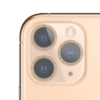 Glitter Ring Tempered Glass Camera Lens Film For iPhone 11 Pro / 11 Pro Max(Gold)