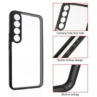 For Meizu 20 Pro Frosted TPU + Transparent PC Phone Case(Black)