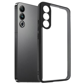 For Meizu 20 Frosted TPU + Transparent PC Phone Case(Black)