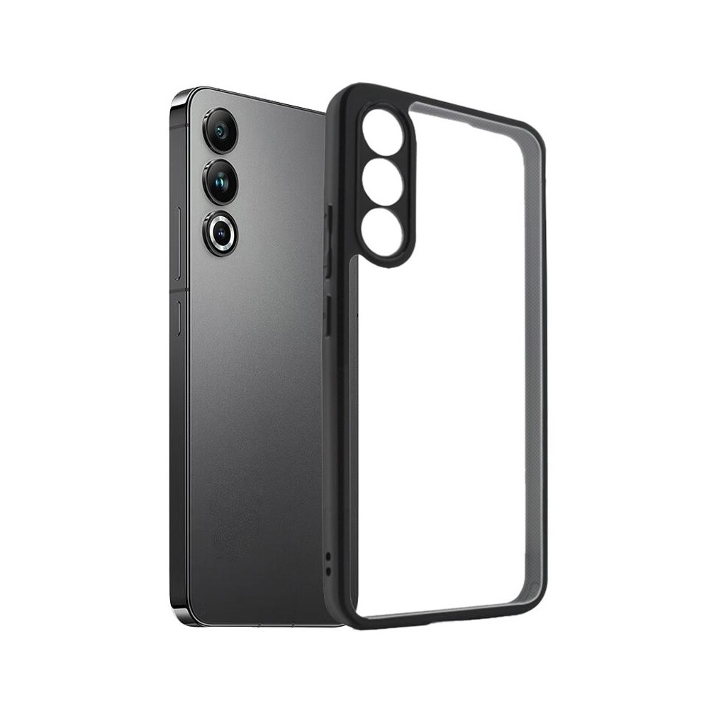 For Meizu 20 Frosted TPU + Transparent PC Phone Case(Black)