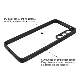 For Meizu 20 Frosted TPU + Transparent PC Phone Case(Black)