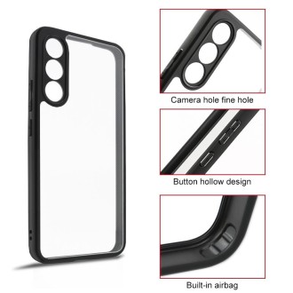 For Meizu 20 Frosted TPU + Transparent PC Phone Case(Black)