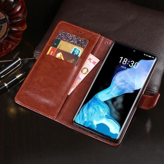 For Meizu 18 idewei Crazy Horse Texture Horizontal Flip Leather Case with Holder & Card Slots & Wallet(Red)