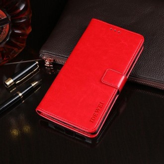 For Meizu 18 idewei Crazy Horse Texture Horizontal Flip Leather Case with Holder & Card Slots & Wallet(Red)