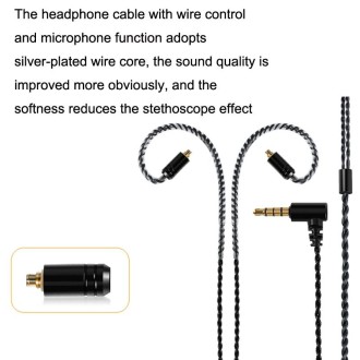 For IE Interface Headphone Cable With Microphone Upgrade Cable