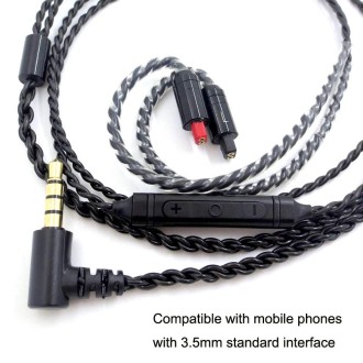 For MMCX Interface Headphone Cable With Microphone Upgrade Cable