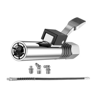 PC002 Lock Clamp Type High Pressure Grease Nozzle, Style: Butter Mouth+30cm Hose+3 Heads