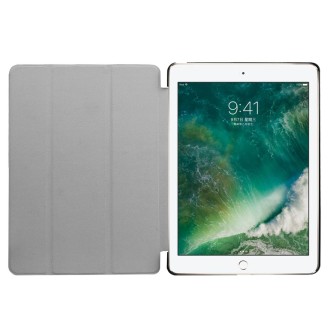 For iPad 9.7 (2018) & iPad 9.7 (2017) Custer Texture Horizontal Flip Leather Case with Three-folding Holder & Sleep / Wake-up Fu