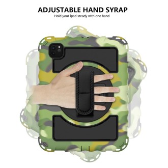 For iPad Pro 11 (2020) PC + Silicone Shockproof Combination Tablet Case with 360 Degree Rotating Holder & Handle(Camouflage)