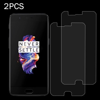 2 PCS for Oneplus 5 0.3mm 9H Surface Hardness 2.5D Explosion-proof Non-full Screen Tempered Glass Screen Film