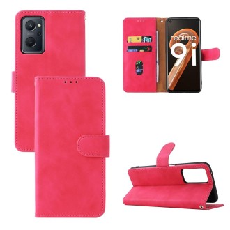 For OPPO Realme 9i / A36 Skin Feel Magnetic Buckle Leather Phone Case(Rose Red)