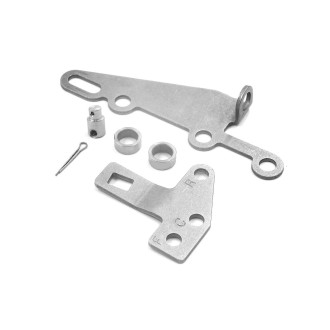 For Turbo TH400 TH350 TH250/200 TH200-4R TH700-R4 4L60 35498 Shifter Bracket Kit(Silver)