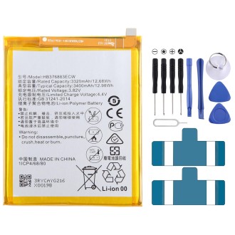 For Huawei P9 Plus Battery Replacement HB376883ECW 3400mAh