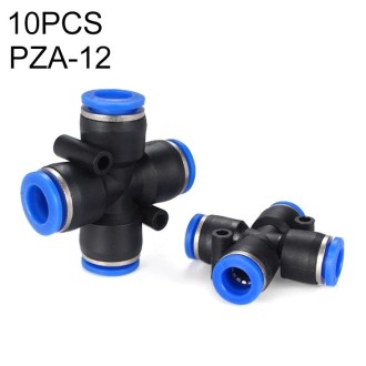 PZA-12 LAIZE 10pcs Plastic PZA Four-way Pneumatic Quick Fitting Connector