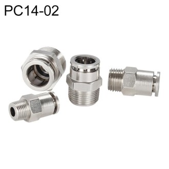 PC14-02 LAIZE Nickel Plated Copper Male Thread Straight Pneumatic Quick Connector