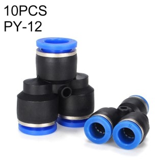 PY-12 LAIZE 10pcs Plastic Y-type Tee Reducing Pneumatic Quick Fitting Connector