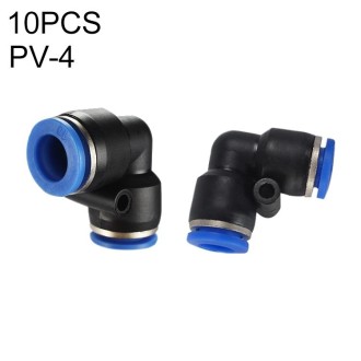 PV-4 LAIZE 10pcs Plastic Elbow Pneumatic Quick Fitting Connector