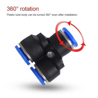 PY-10 LAIZE 10pcs Plastic Y-type Tee Reducing Pneumatic Quick Fitting Connector