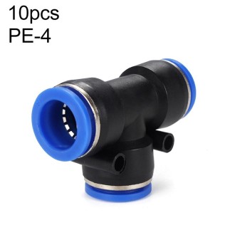 PE-4 LAIZE 10pcs PBT Plastic Tee Joint Pneumatic Quick Fitting Connector