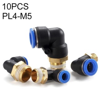 PL4-M5 LAIZE 10pcs Male Thread Elbow Pneumatic Quick Fitting Connector