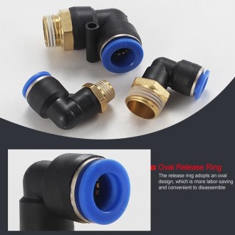 PL8-01 LAIZE 10pcs Male Thread Elbow Pneumatic Quick Fitting Connector