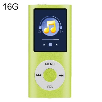 1.8 inch TFT Screen Metal MP4 Player With 16G TF Card+Earphone+Cable(Green)