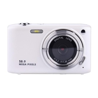 2.88 Inch IPS Screen HD Digital Camera 16X Zoom Portable CCD Camera(White)