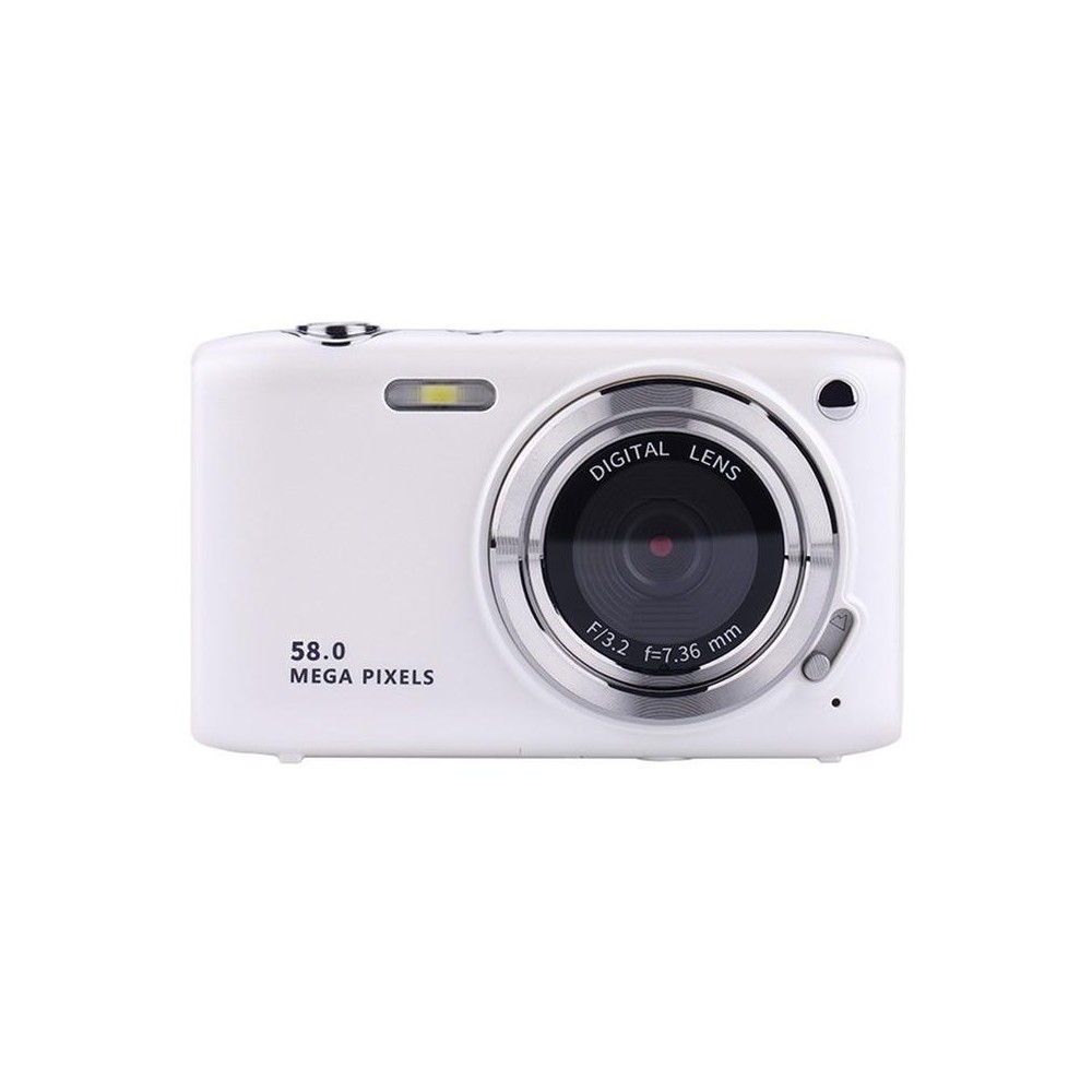 2.88 Inch IPS Screen HD Digital Camera 16X Zoom Portable CCD Camera(White)