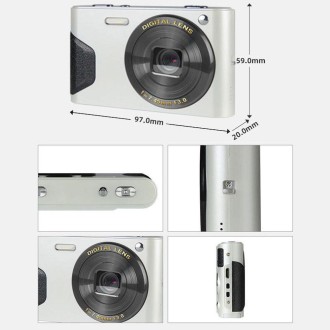 C8 4K  2.7-inch LCD Screen HD Digital Camera Retro Camera,Version: 30W  Standard Version Black