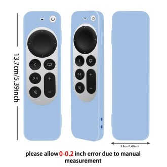 Silicone Protective Case Cover with Rope For Apple TV 4K 4th Siri Remote Controller(Red)