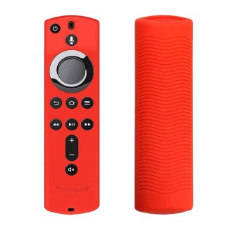 Non-slip Texture Washable Silicone Remote Control Cover for Amazon Fire TV Remote Controller (Red)