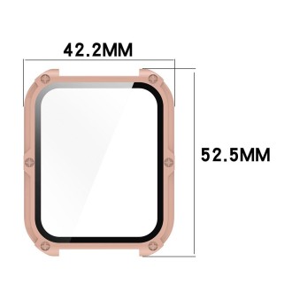 For OPPO Watch 4 Pro PC + Tempered Film Integrated Watch Protective Case(Ivory White)