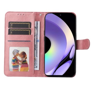 For Realme 10 Pro 5G Classic Calf Texture Flip Leather Phone Case(Rose Gold)