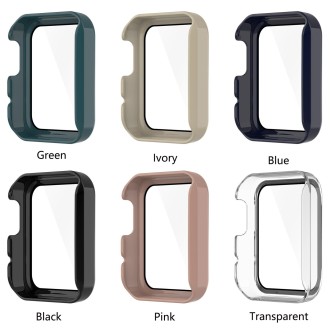 For Xiaomi Redmi Watch PC+ Toughened Film Protective Case(Lvory)